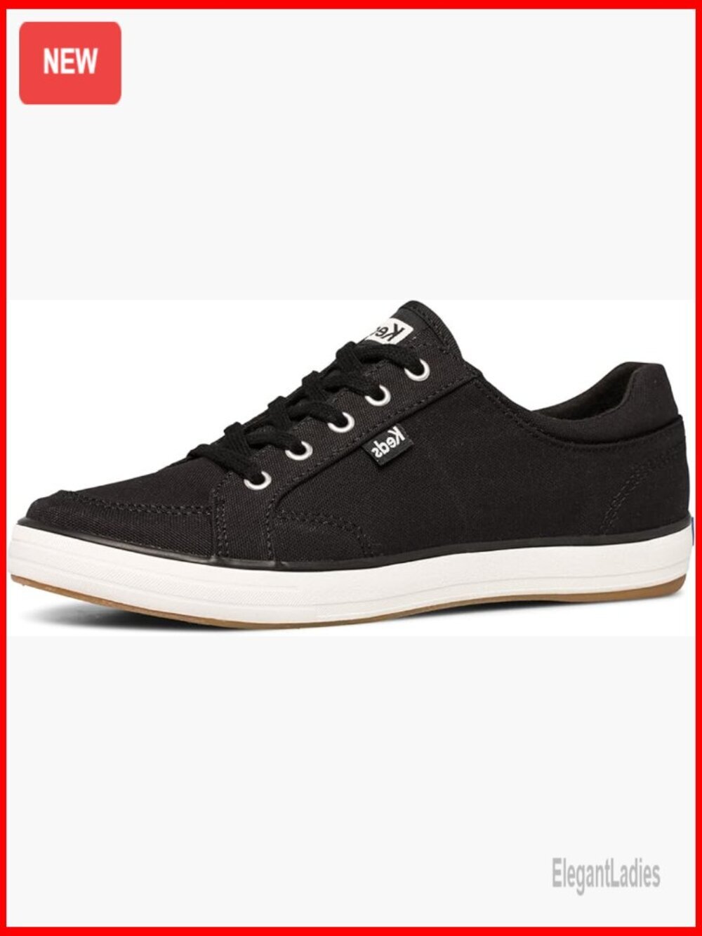 Women's Lace Up Canvas Sneakers with Memory Foam Footbed